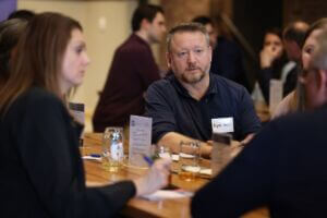 Attendees exploring civic leadership at a recent FMWF Chamber Center for Civic Engagement Civics on Tap event