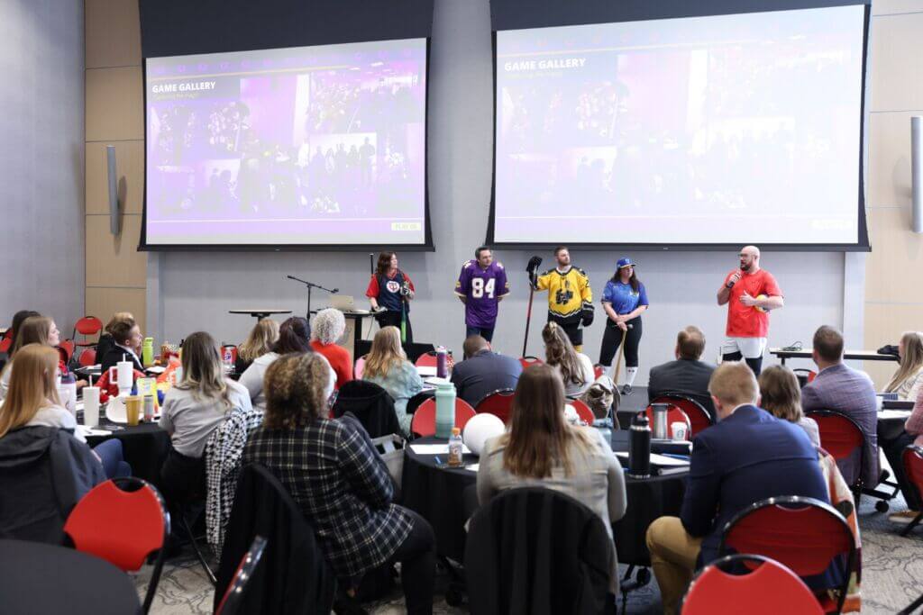 Leadership FMWF participants present their Community Change Initiatives during the April 2026 session.