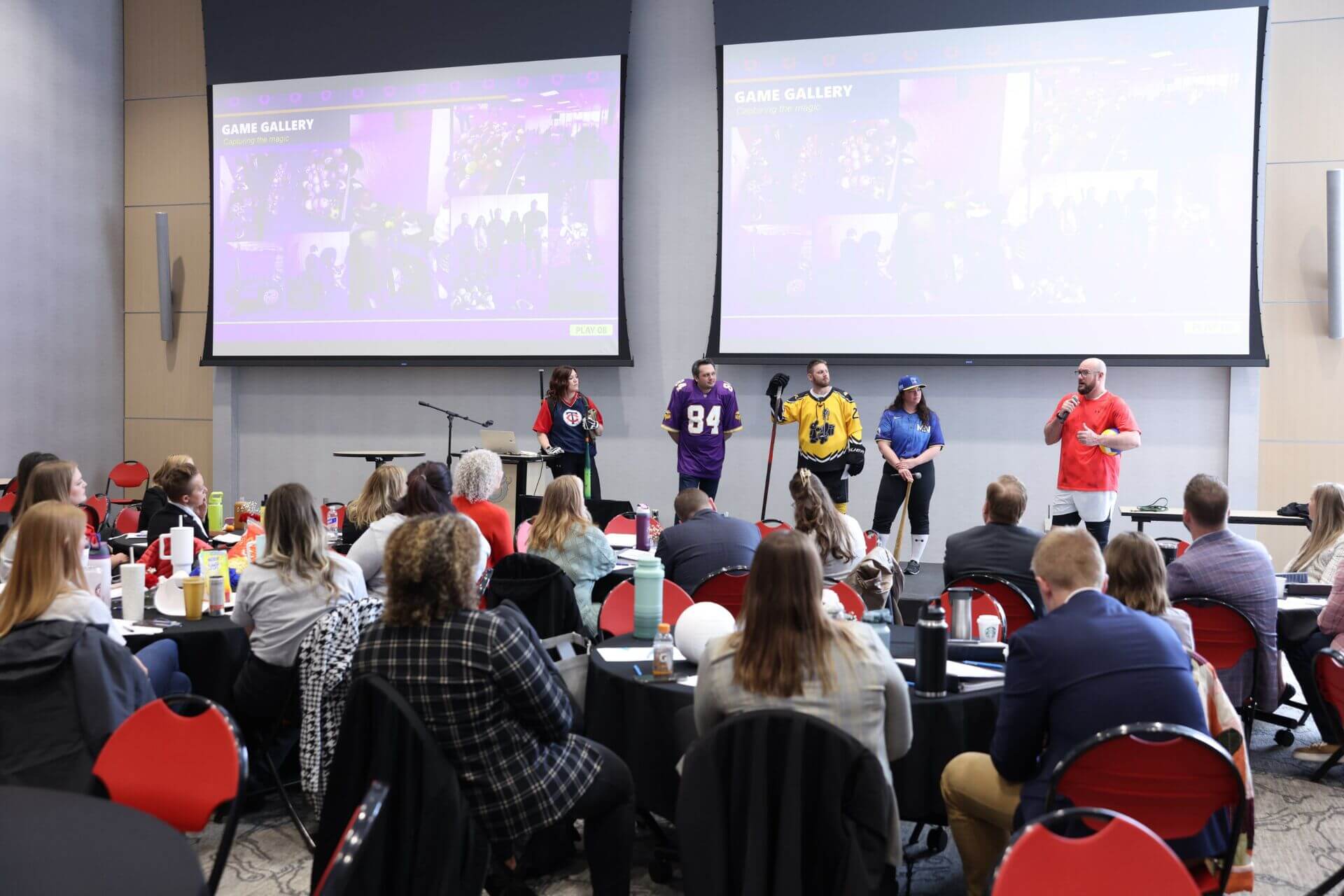 Leadership FMWF participants present their Community Change Initiatives during the April 2026 session.