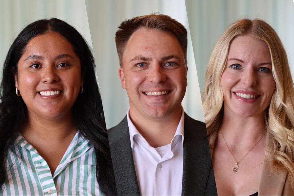 Leadership FMWF participants Sierra Mcfaline, Matt Prochniak, Bethany Wall