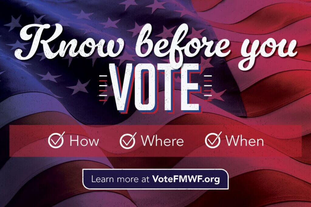 Know before you vote graphic