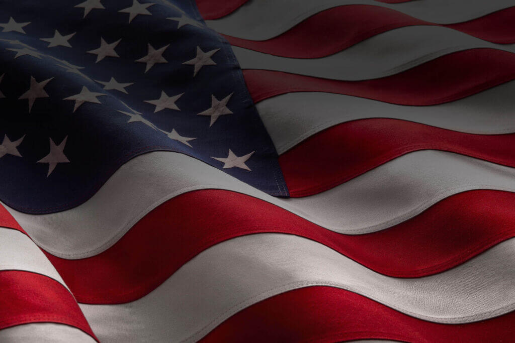 VoteFMWF blog image - American flag with dark overlay