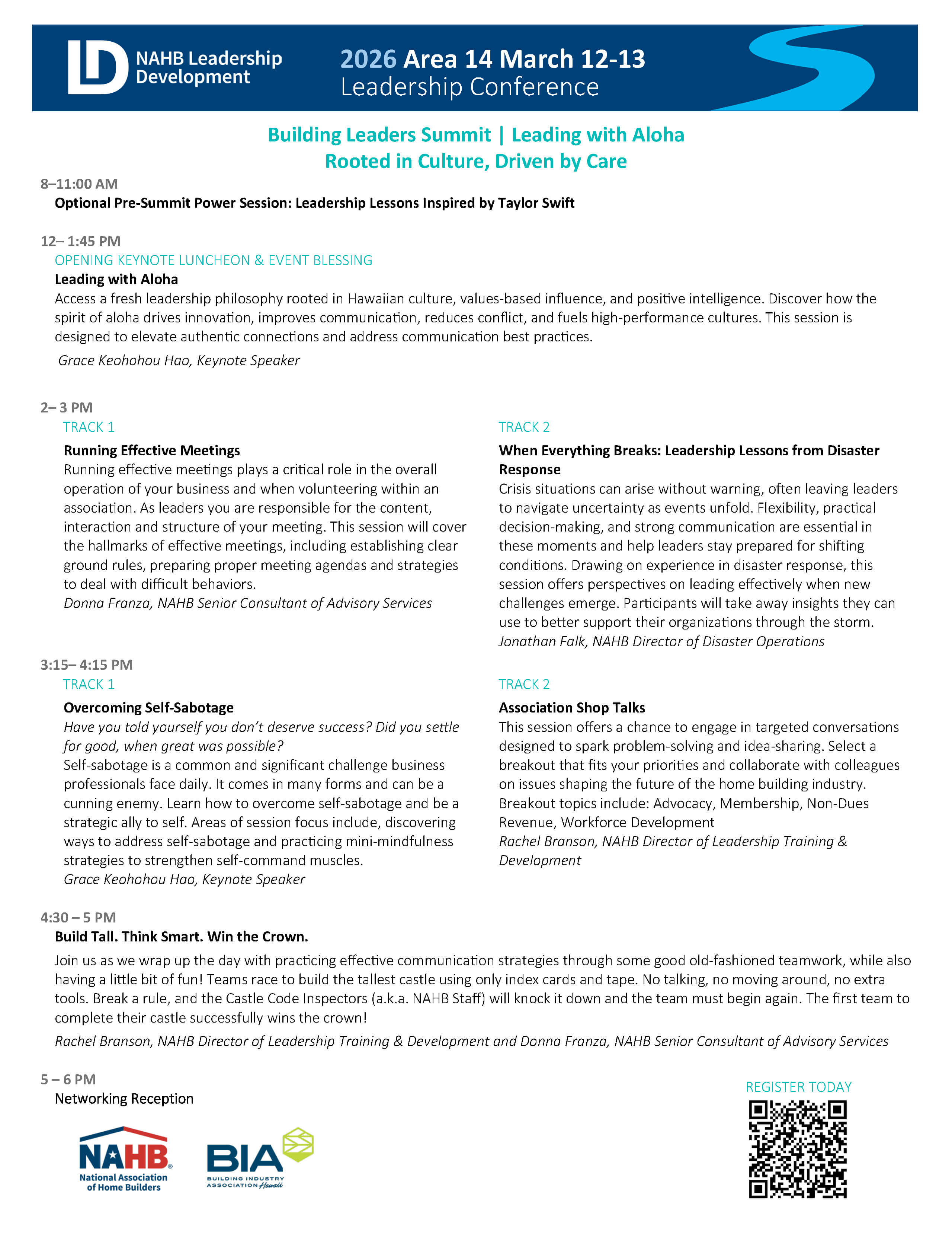 2026 Area 14 Leadership Conference Agenda