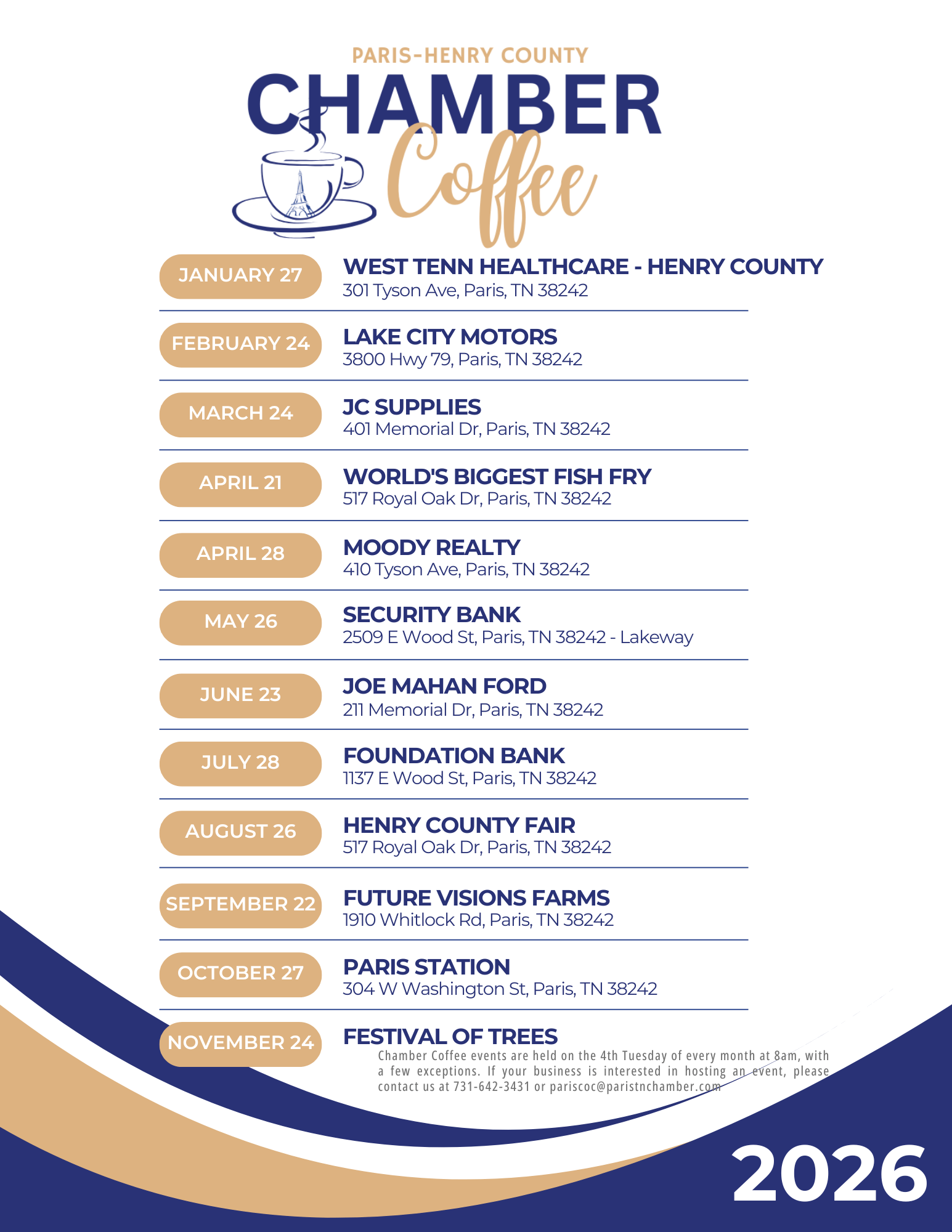 Chamber Coffee Calendar (11 x 8.5 in) (5)