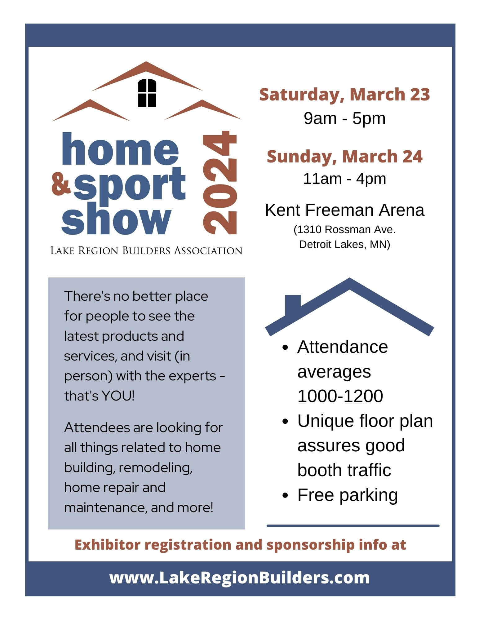 Home and Sport Show 2024 flier