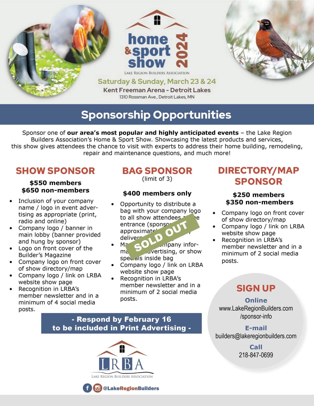 Home and Sport Show Sponsorship Opportunities