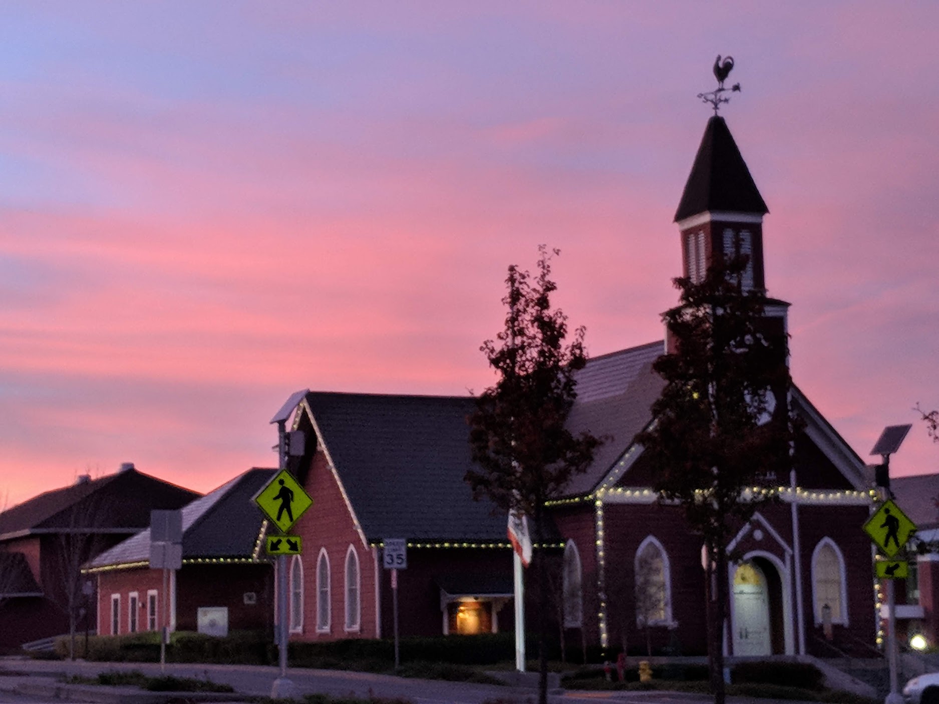 City Hall Sunset Novato California Downtown Novato