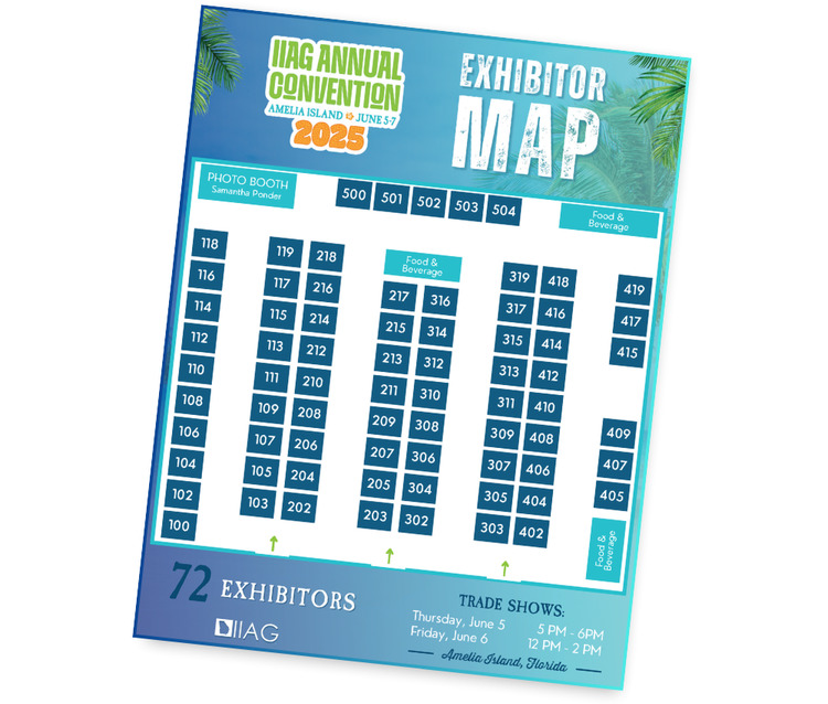 IIAG Annual Convention Exhibitor Map
