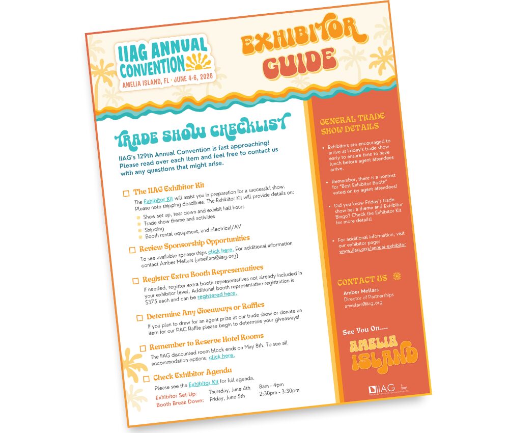 IIAG Annual Convention 2026 Exhibitor Guide Checklist