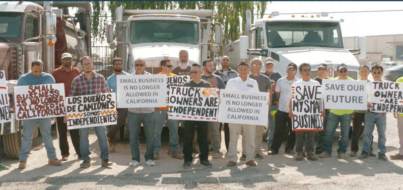 owner operators protesting AB 5