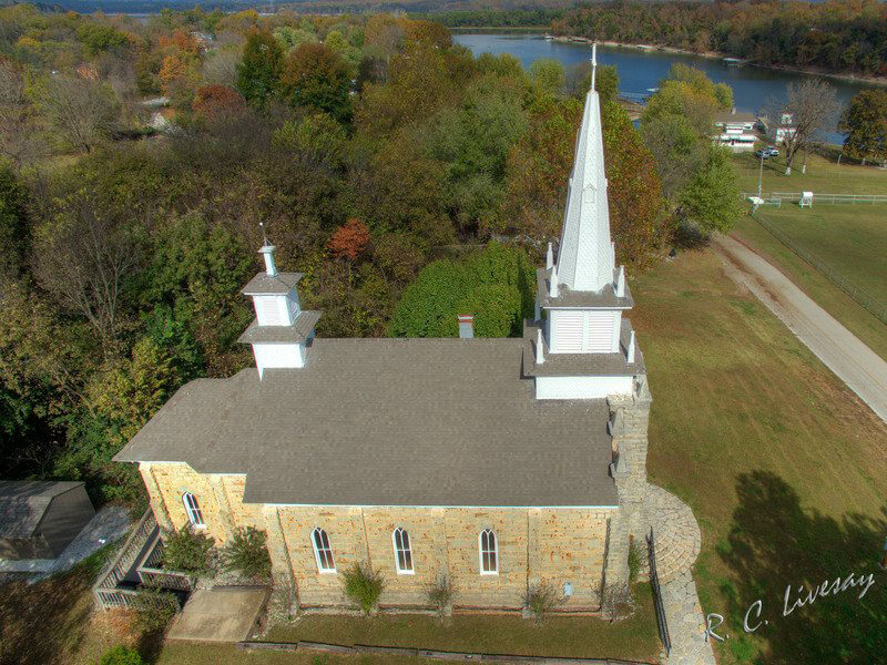 church aerial view