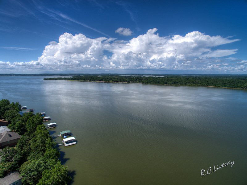 lake aerial view