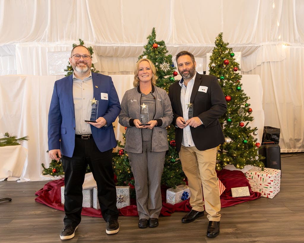 2025 Chamber award winners Rich Gass of Ingram Micro, Dr. Kara Babinski and Joe Cirafici