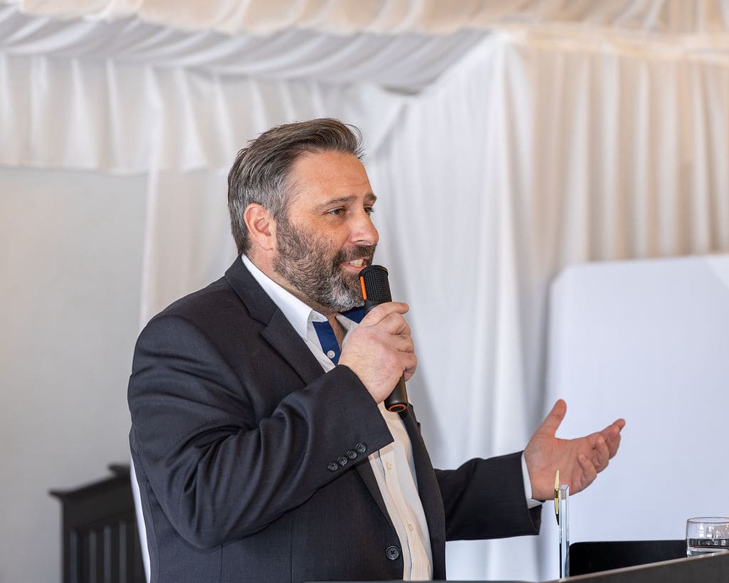 Joe Cirafici receiving the 2025 Businessperson of the Year award