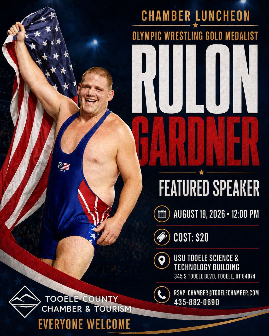 August Luncheon Rulon Gardner Ad