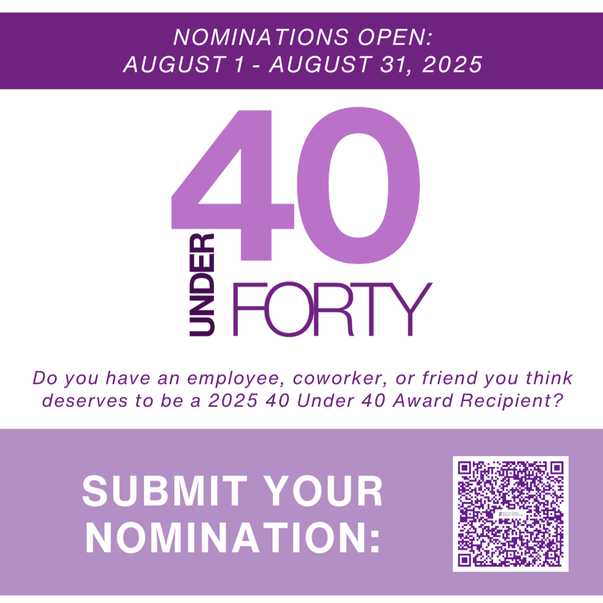 40 Under 40 Awards Flyer