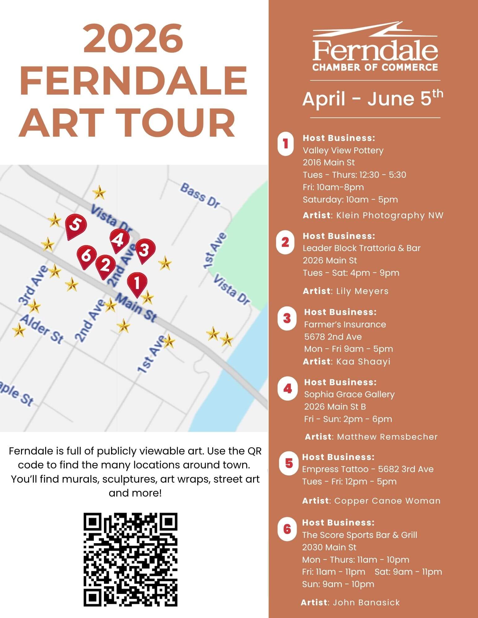 Ferndale Art Tour April - June