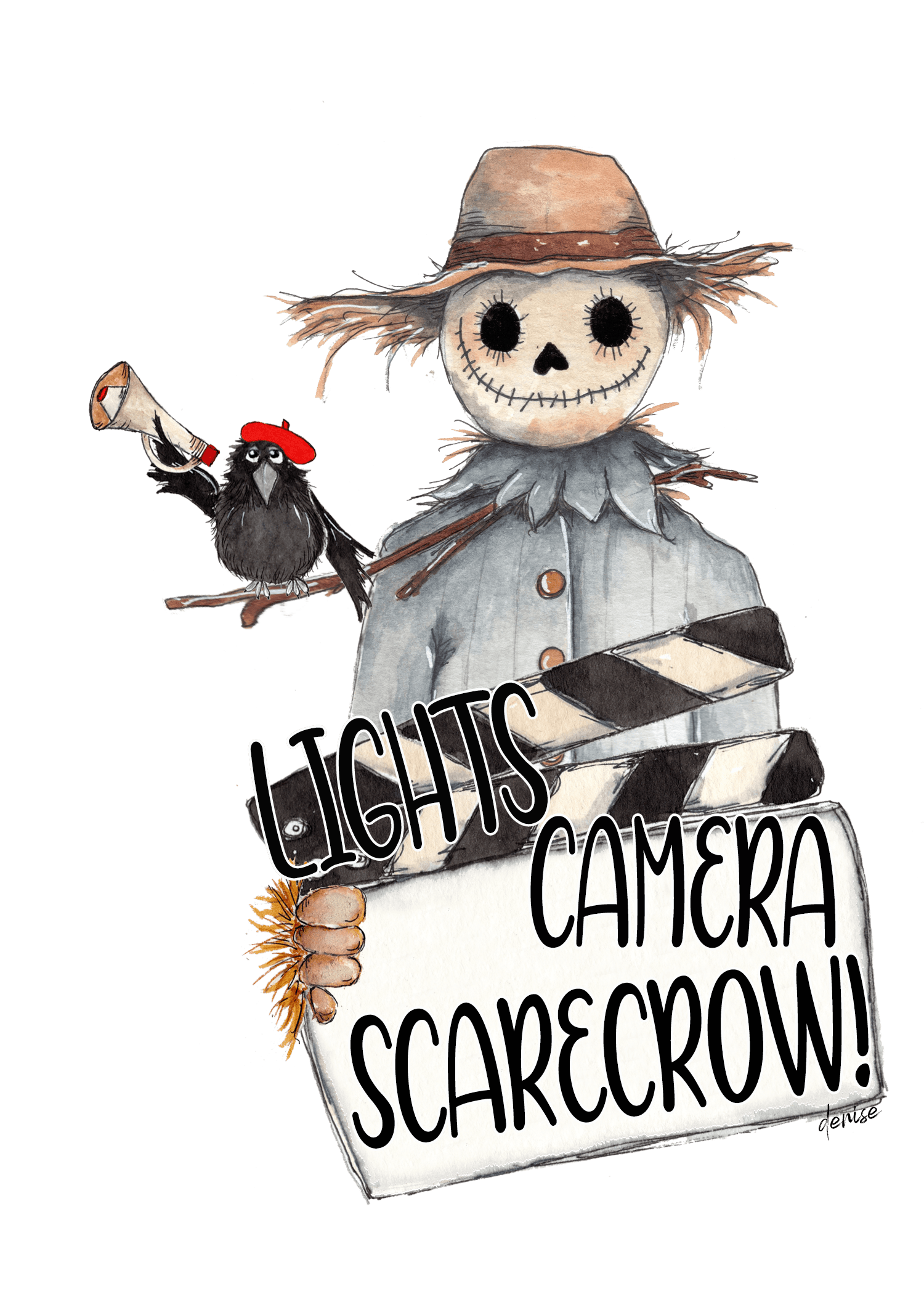 scarecrow and crow