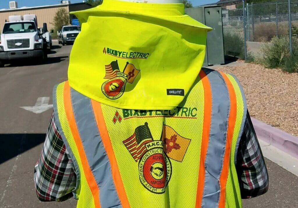 road worker in safety gear