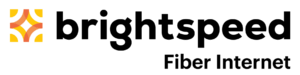Brightspeed Fiber Internet logo with a yellow and orange burst to the left and the words to the left