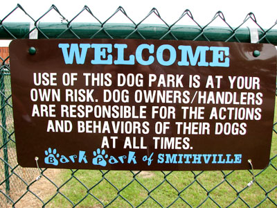 Bark Park Sign