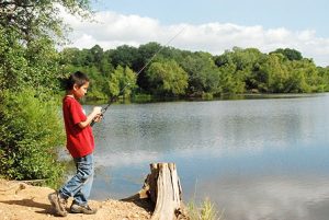 Boy fishing