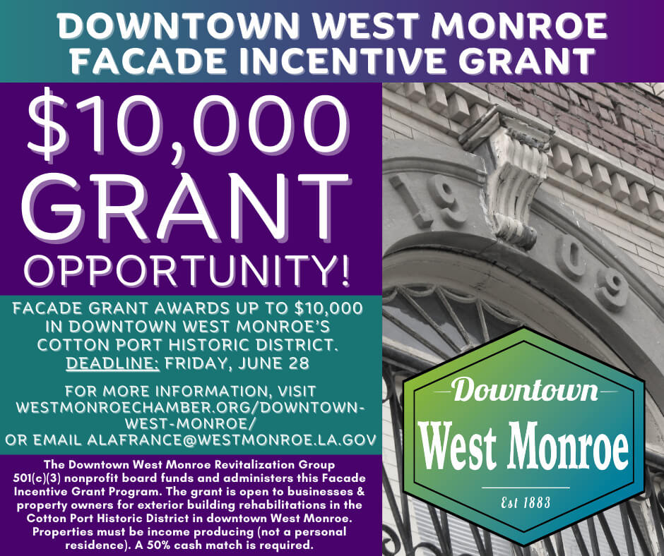 Downtown West Monroe Facade Incentive Grant