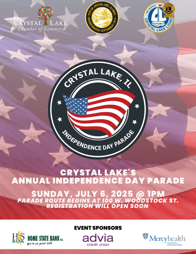 2024 CRYSTAL LAKE'S ANNUAL INDEPENDENCE DAY PARADE SUNDAY, JULY 2, 2023 @ 1PM pARADE ROUTE BEGINS AT 100 W. Woodstock St. (1)