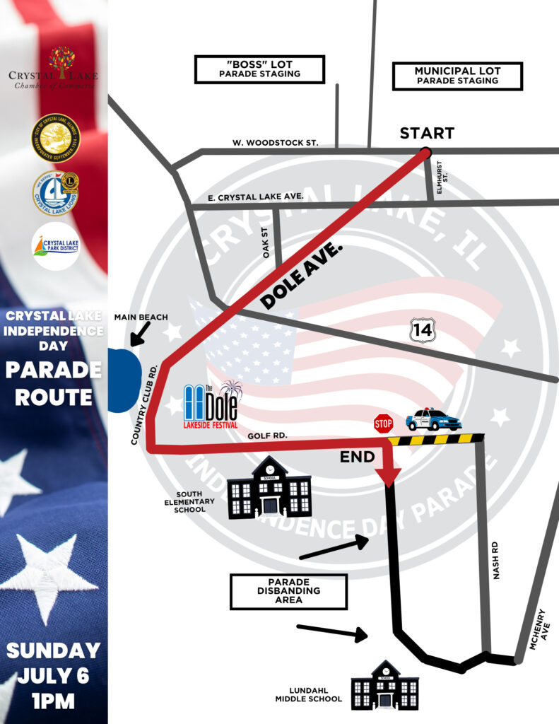 Crystal Lake Independence Day Parade Map Route