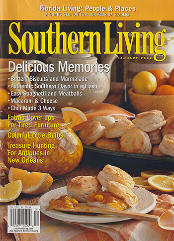 Cover of 2002 Southern Living Magazine with DC Kumquat article feature