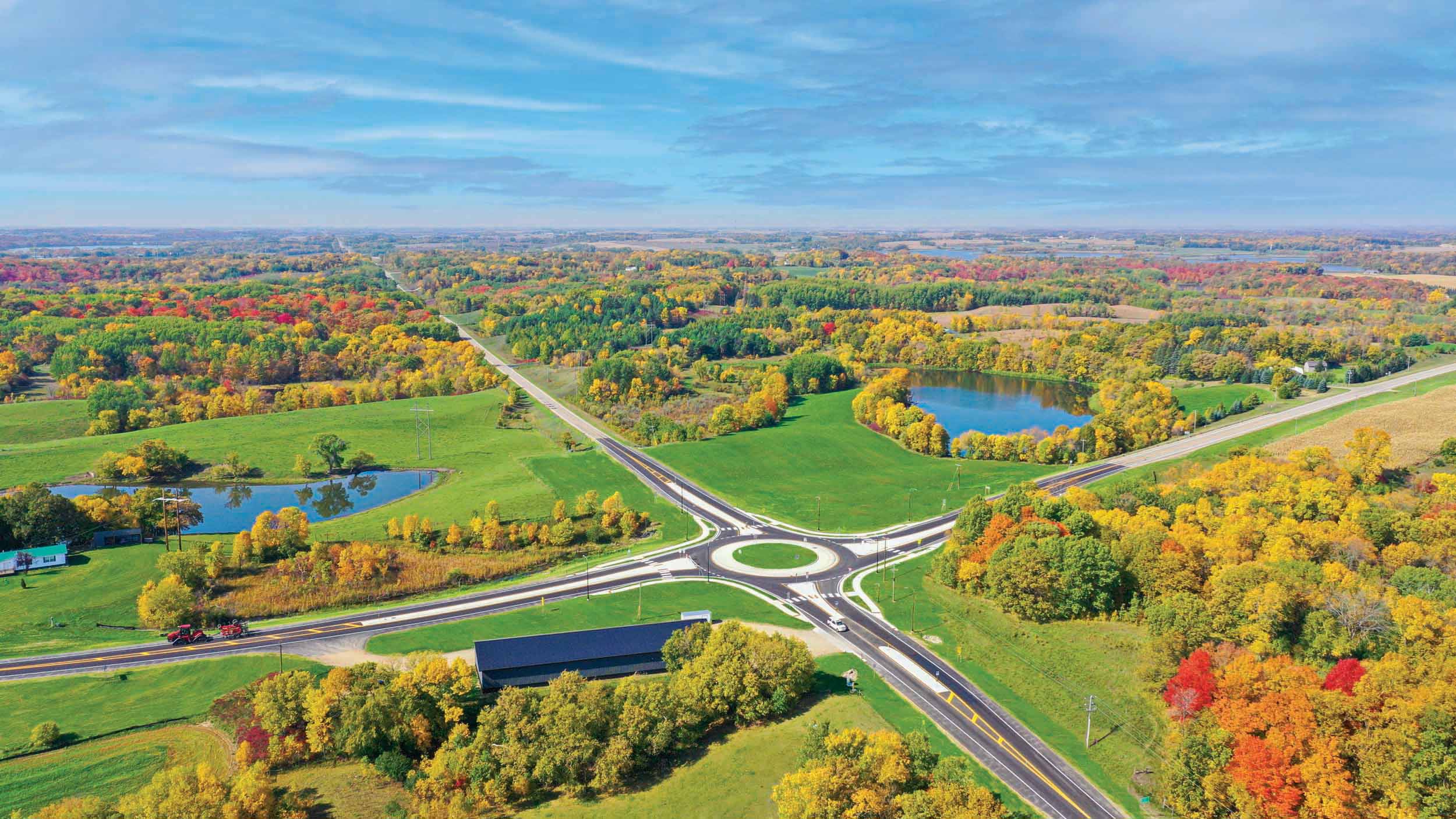Douglas County roundabout in Alexandria, Minnesota