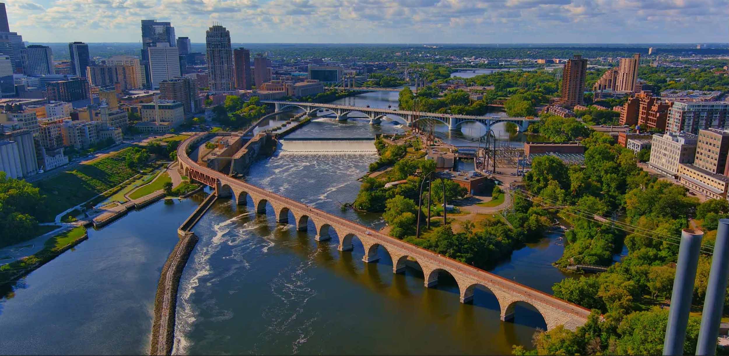 The historic Stone Arch Bridge in Minneapolis, 2026 Grand Conceptor Award winner