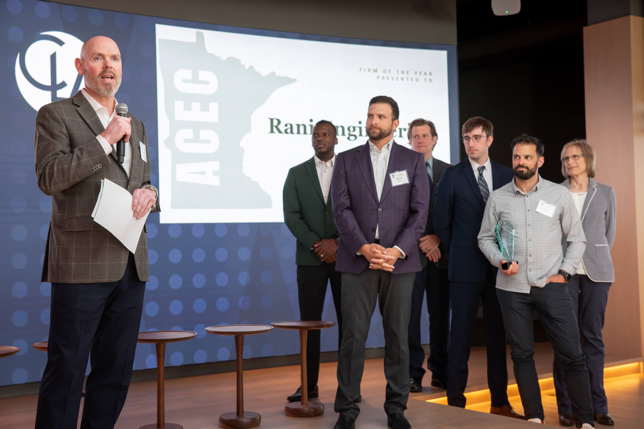The Rani Engineering team during the Firm of the Year presentation