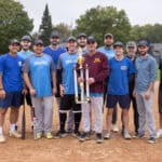 The VAA team, playing as Shear Force, with the Bracket A trophy