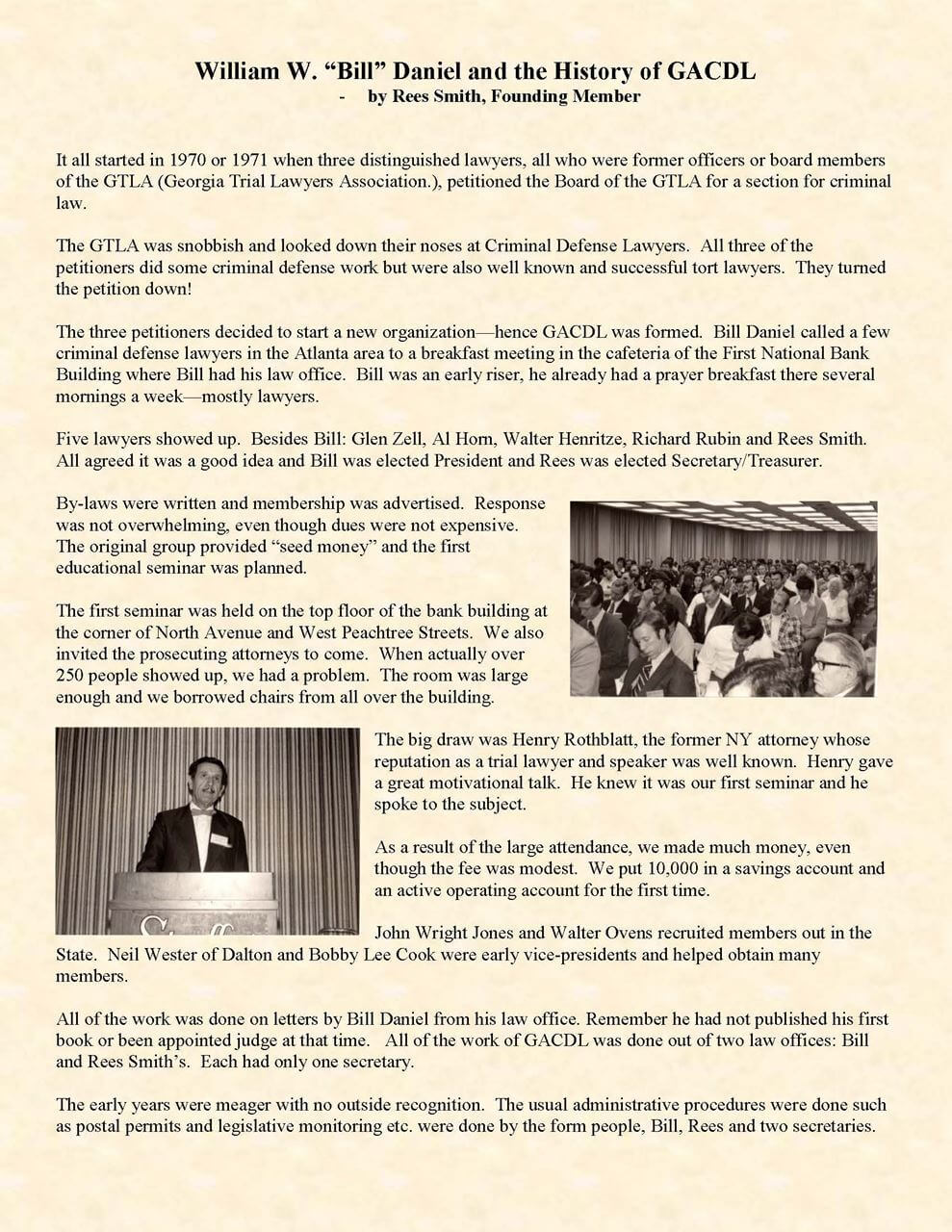 The History of GACDL by Rees Smith_Page_1_Glenn Zell graphic
