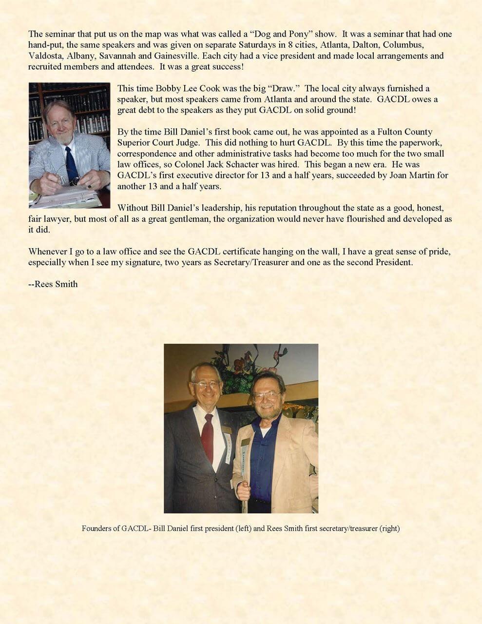The History of GACDL by Rees Smith_Page_2 graphic