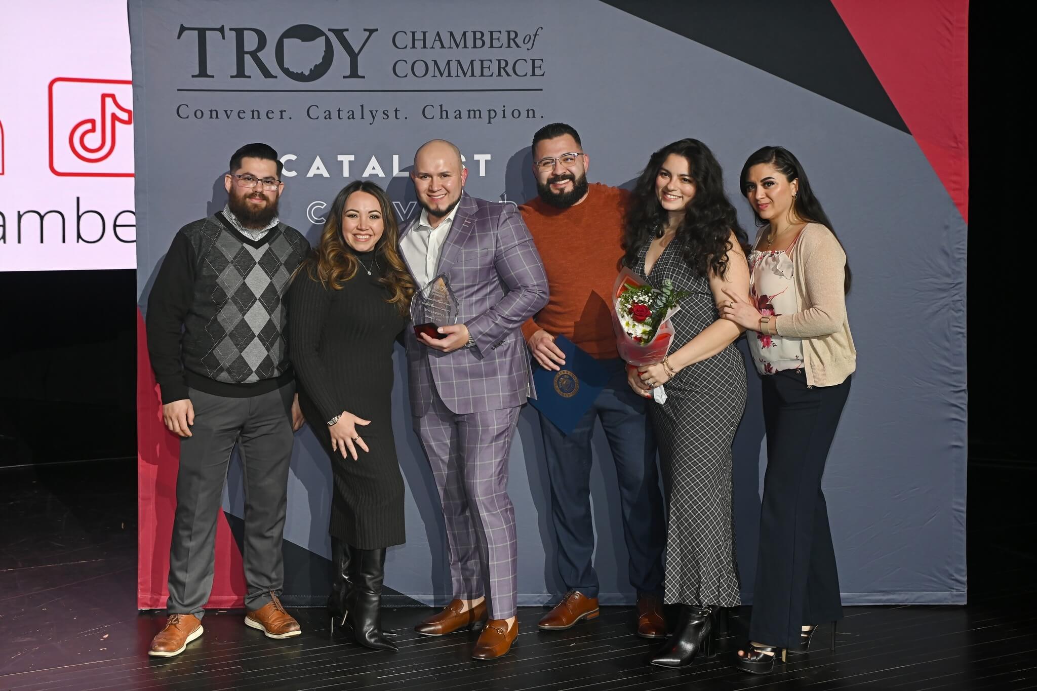 Viva La Fiesta recieving the Business Excellence Award - Medium Size Business