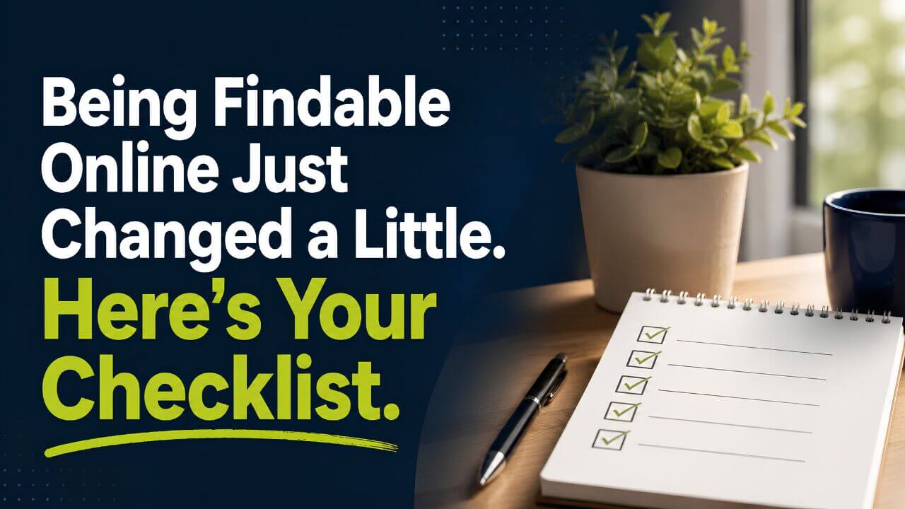 Being Findable Online Title Graphic