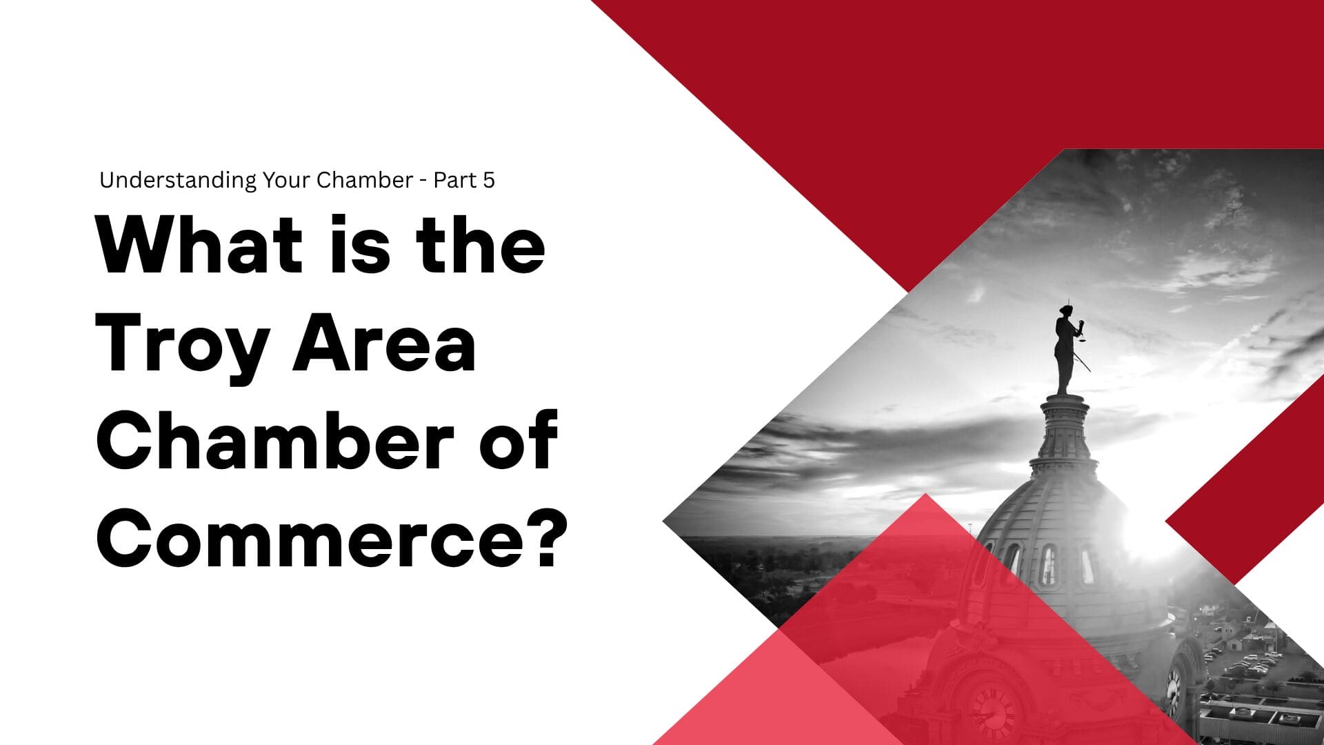 Understanding Your Chamber - Part 5 What is the Troy Area Chamber of Commerce? 