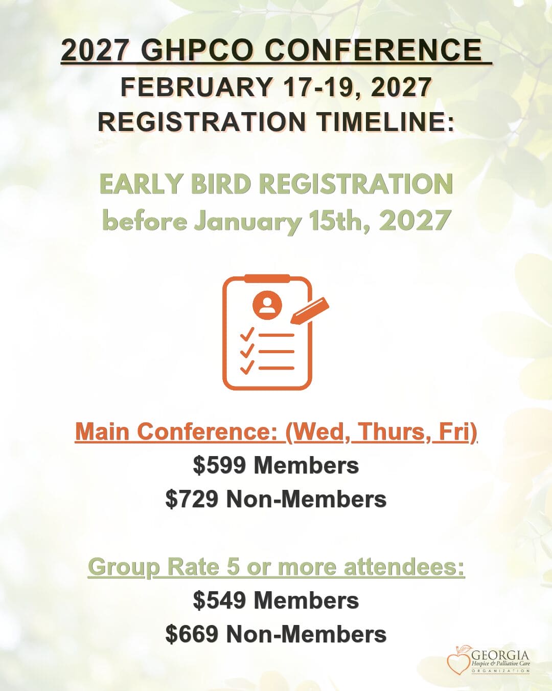2027 Early Bird Registration #2