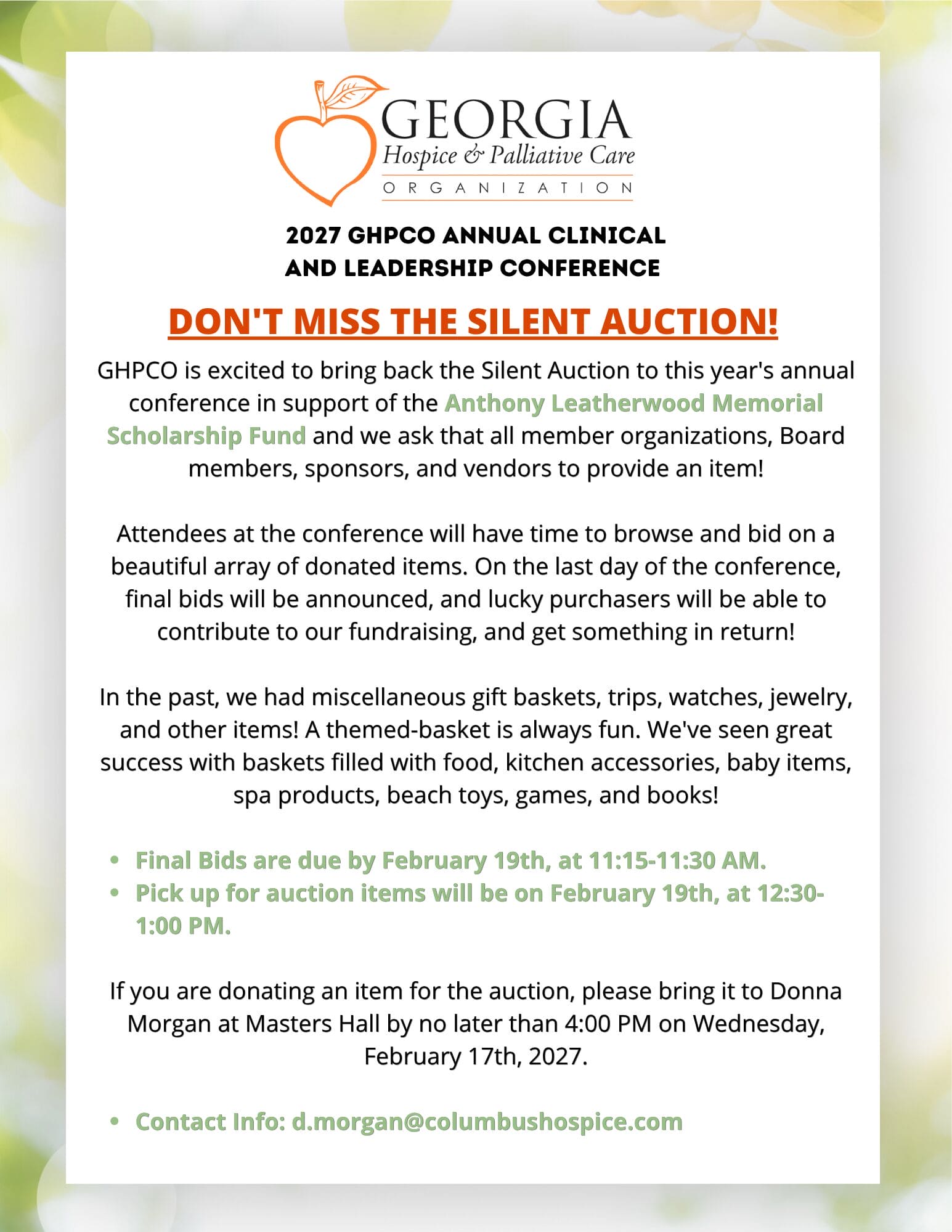 2027 Silent Auction #2