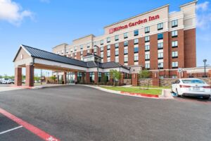 Edmond Conference center front Front door to the Hilton Edmond Conference center.