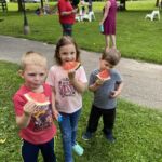 kids eating watermelon