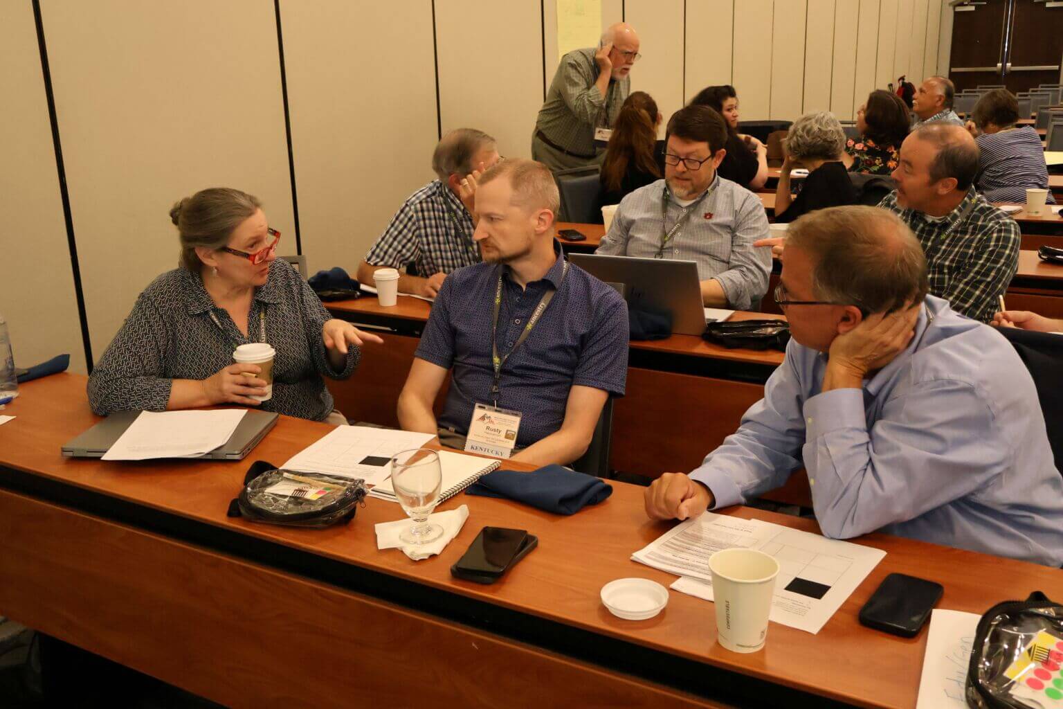 2025 CoSA work session Archivists work together in groups during the 2025 CoSA Annual Meeting