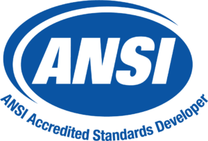 ANSI_Standards_developer logo in blue for ANSI Accredited Standards Developer
