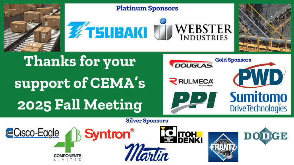 logos of sponsors of CEMA's 2025 Fall Meeting