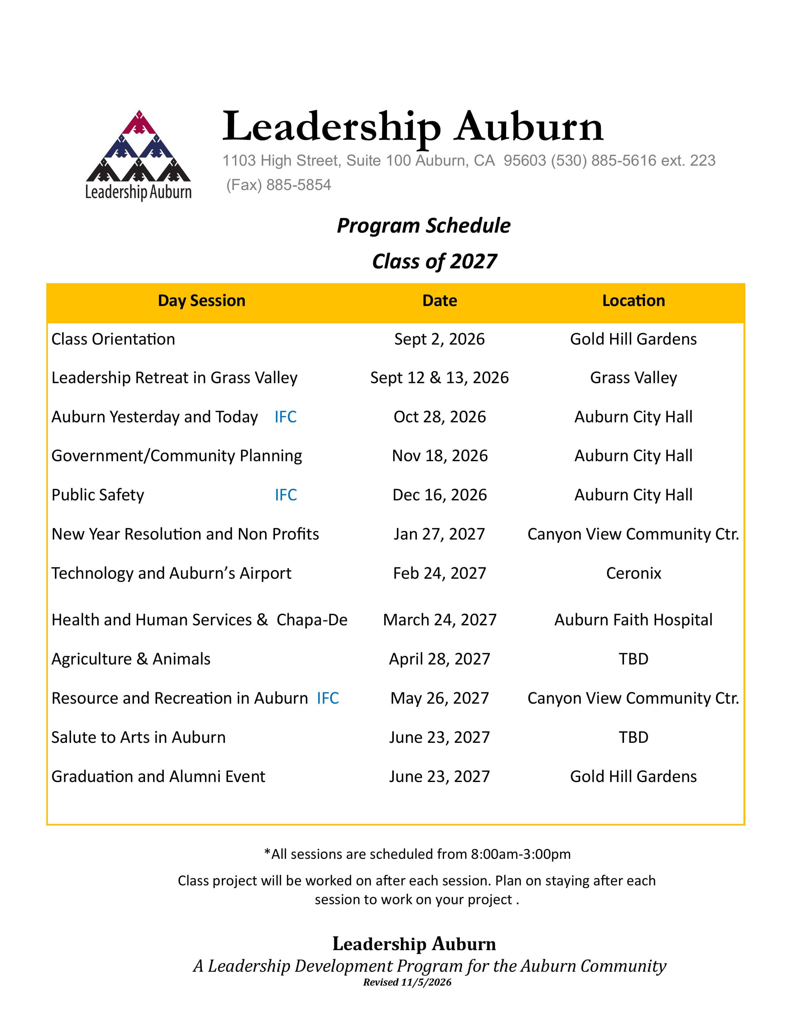 LA-2027 Class Schedule (1)