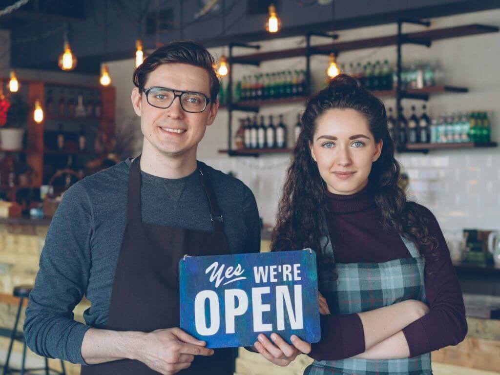 business oners-co-op-coop-dual-cafe-open sign
