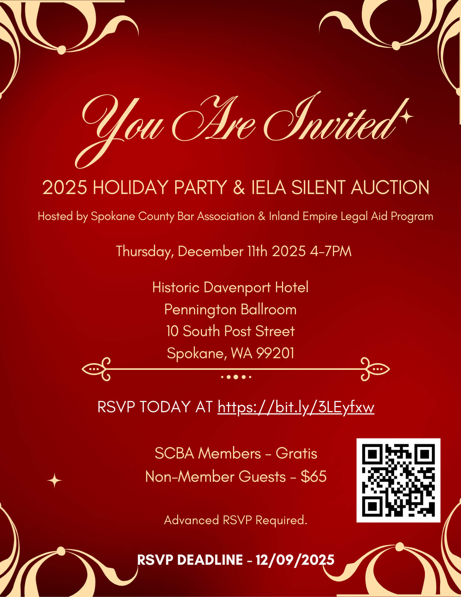 Holiday Party &amp; Auction - Invitation Flyer