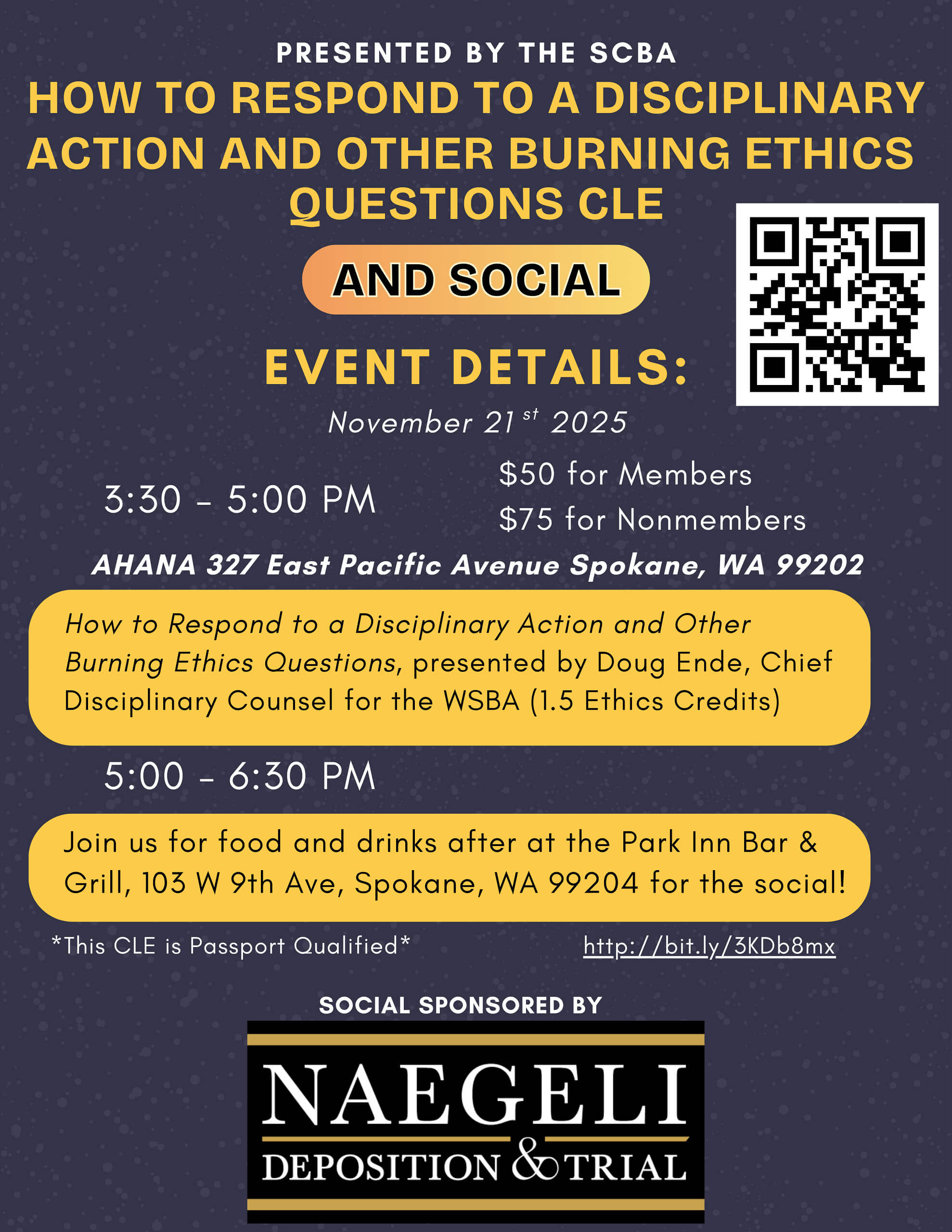 Legal Ethics CLE and Social